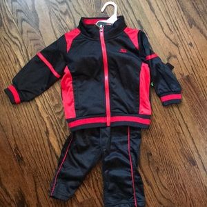NWT red and black new balance jumpsuit 18months